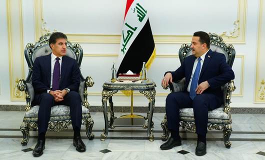 رئيس الوزراء العراقي محمد شياع السوداني ورئيس اقليم كوردستان نيجيرفان بارزاني