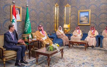 ولي عهد السعودية يلتقي الرئيس السوري في المنامة