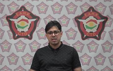 Soqrat Khalil Ismail speaks in a video message published by KRSC on May 17, 2024. Photo: KRSC