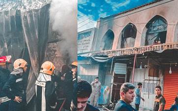 حريق في سوق القيصرية القديم بكركوك.. النيران تطال نحو 100 محل ومخزن