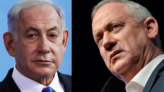 Benny Gantz ve İsrail Başbakanı Binyamin Netanyahu