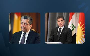 From left: KRG PM Masrour Barzani and President Nechirvan Barzani. Photos: handout. Graphic: Rudaw  