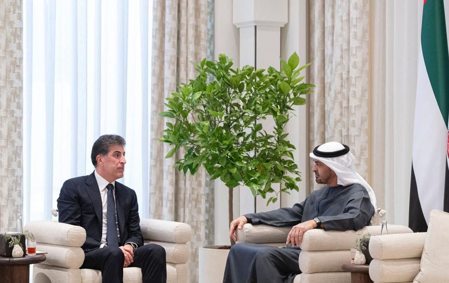 نێچیرڤان بارزانی: لەگەڵ هاوڕێم بن زاید باسمان لە بەهێزترکردنی پەیوەندییەکان کرد