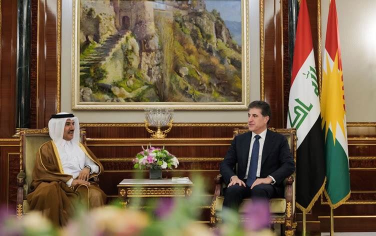Başkan Neçirvan Barzani, Katar Dışişleri Bakanlığı Genel Sekreteri Ahmed bin Hassan El Hammad ile görüştü
