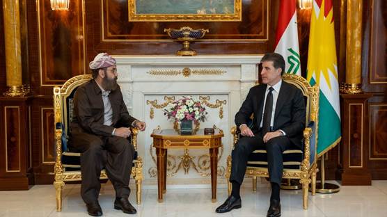 Başkan Neçirvan Barzani, Kürdistan, Irak ve Dünya Ezidileri Miri Mir Hazım Tahsin Beg'i kabul etti