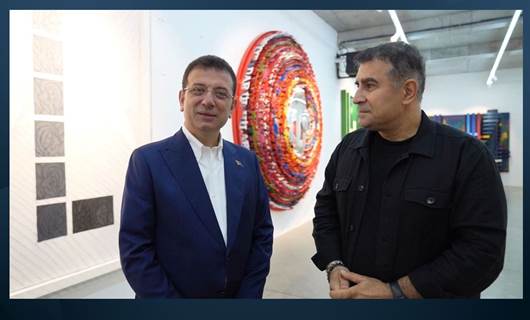 Ahmet Güneştekin ile birlikte İBB Başkanı Ekrem İmamoğlu 
