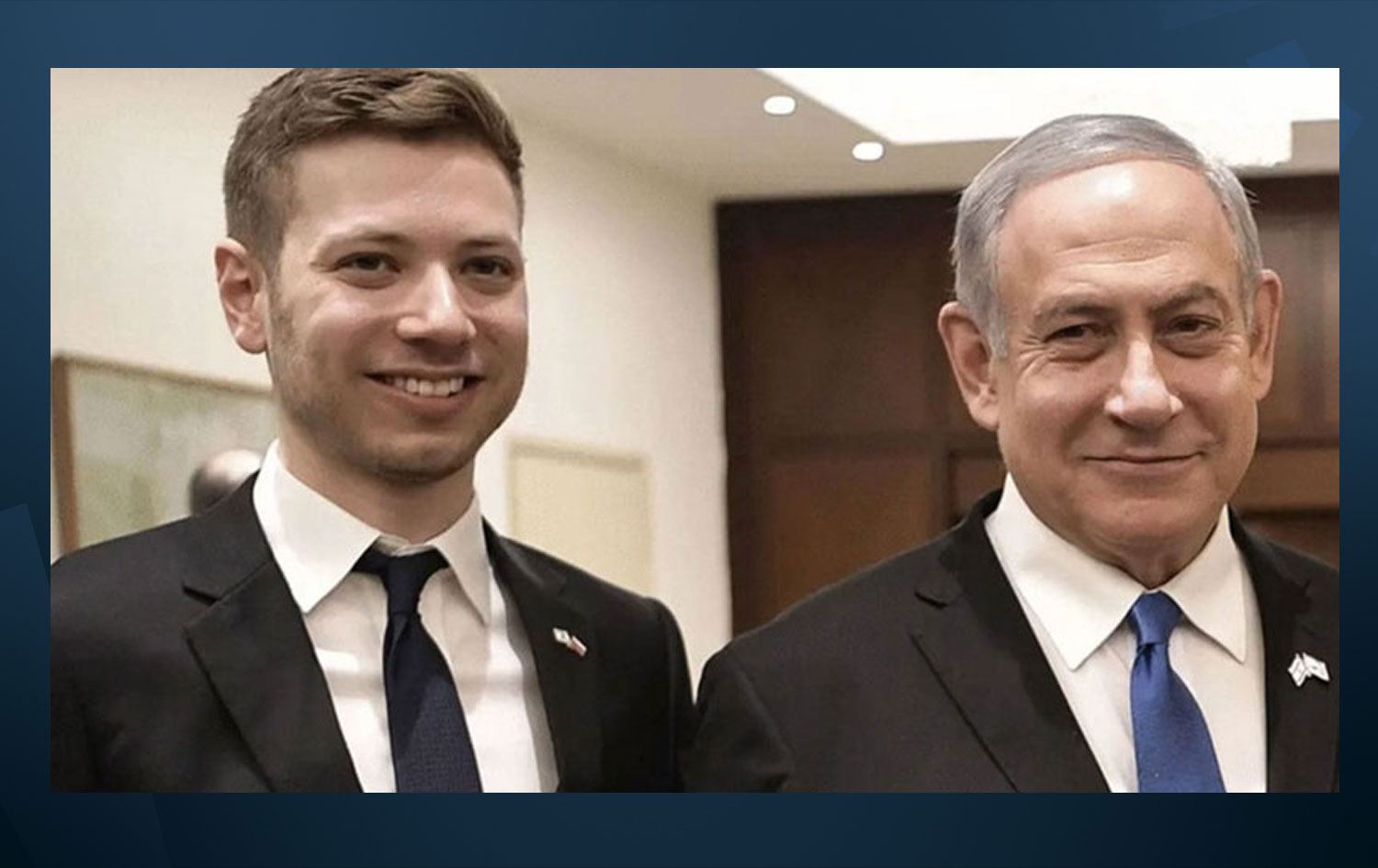 İsrail Başbakanı Netahyahu ve oğlu Yair Netanyahu