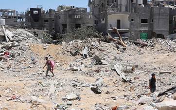آثار الدمار في غزة - AFP