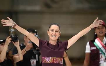 المرشّحة الأوفر حظا للفوز كلاوديا شينباوم - AFP 