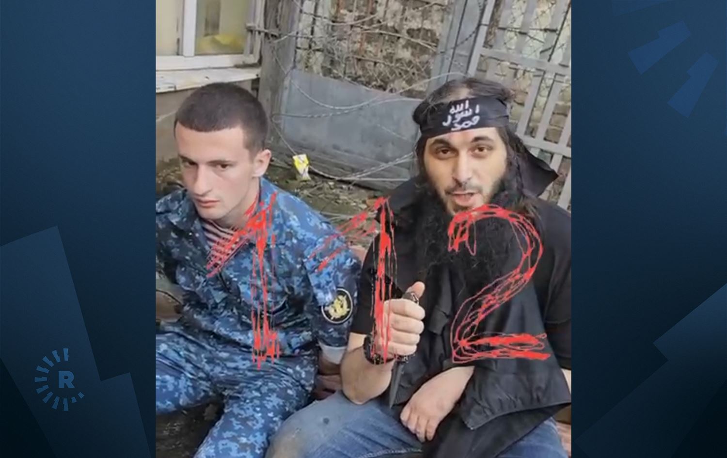 Gardiyanı esir alan IŞİD tutuklusu Foto: Sosyal medya