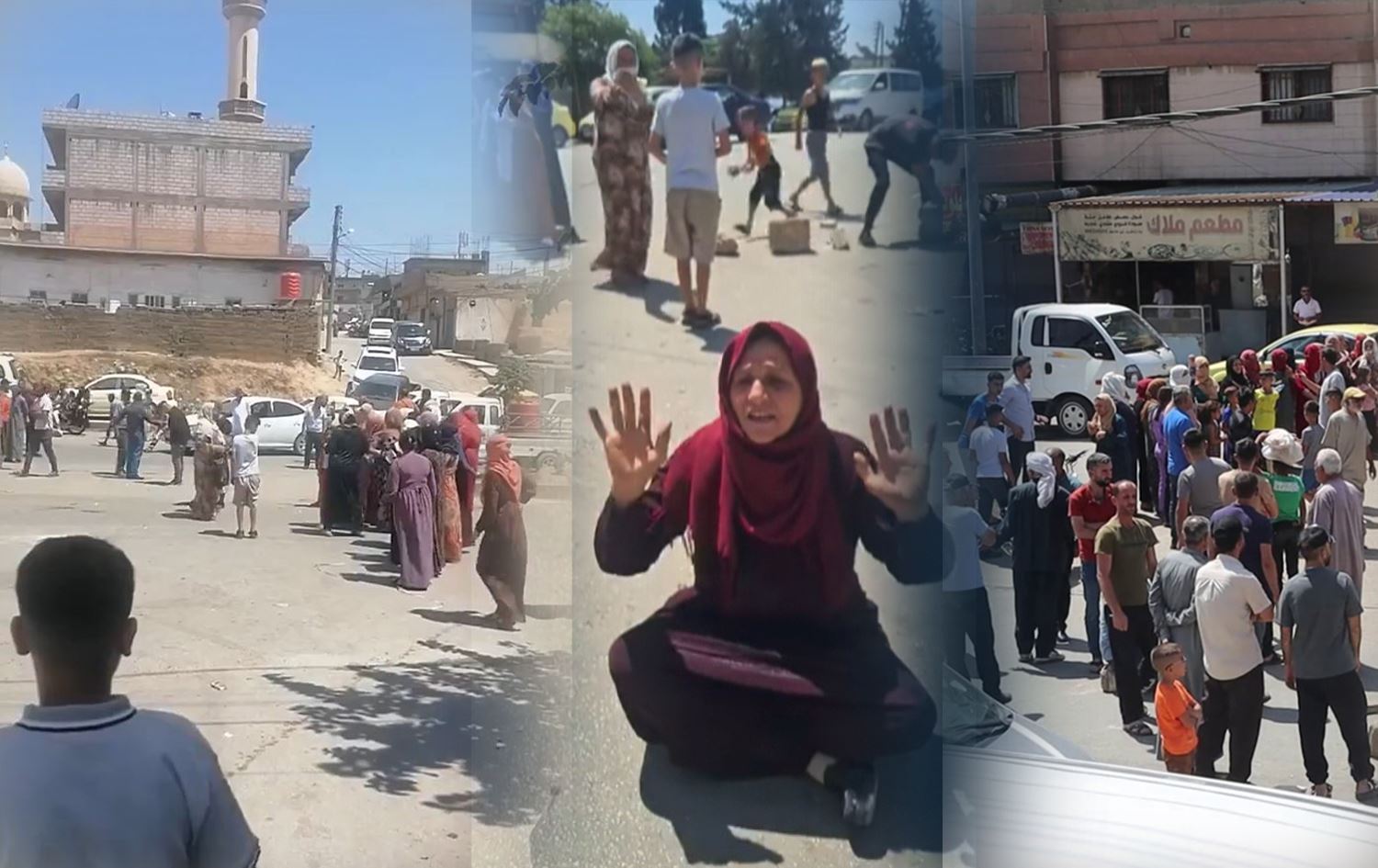  Xelkê ji ber nebûna avê xwepêşandan kir / Wêne: Ji dîmenan