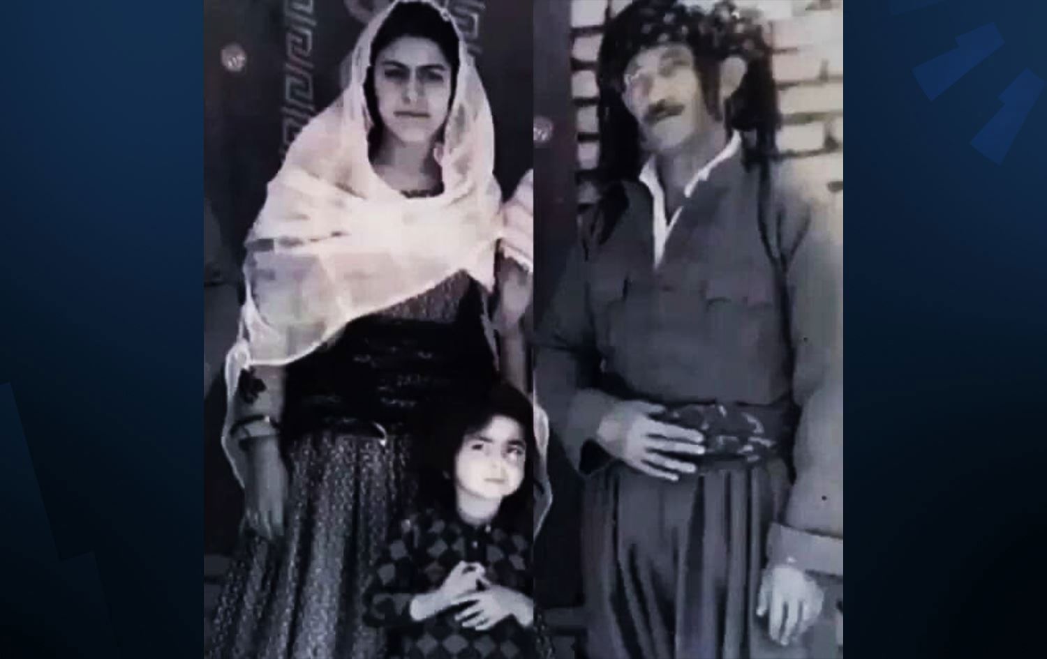 Hesen Zîrek û hevjîna xwe û keça xwe / Wêne: Arşîv 