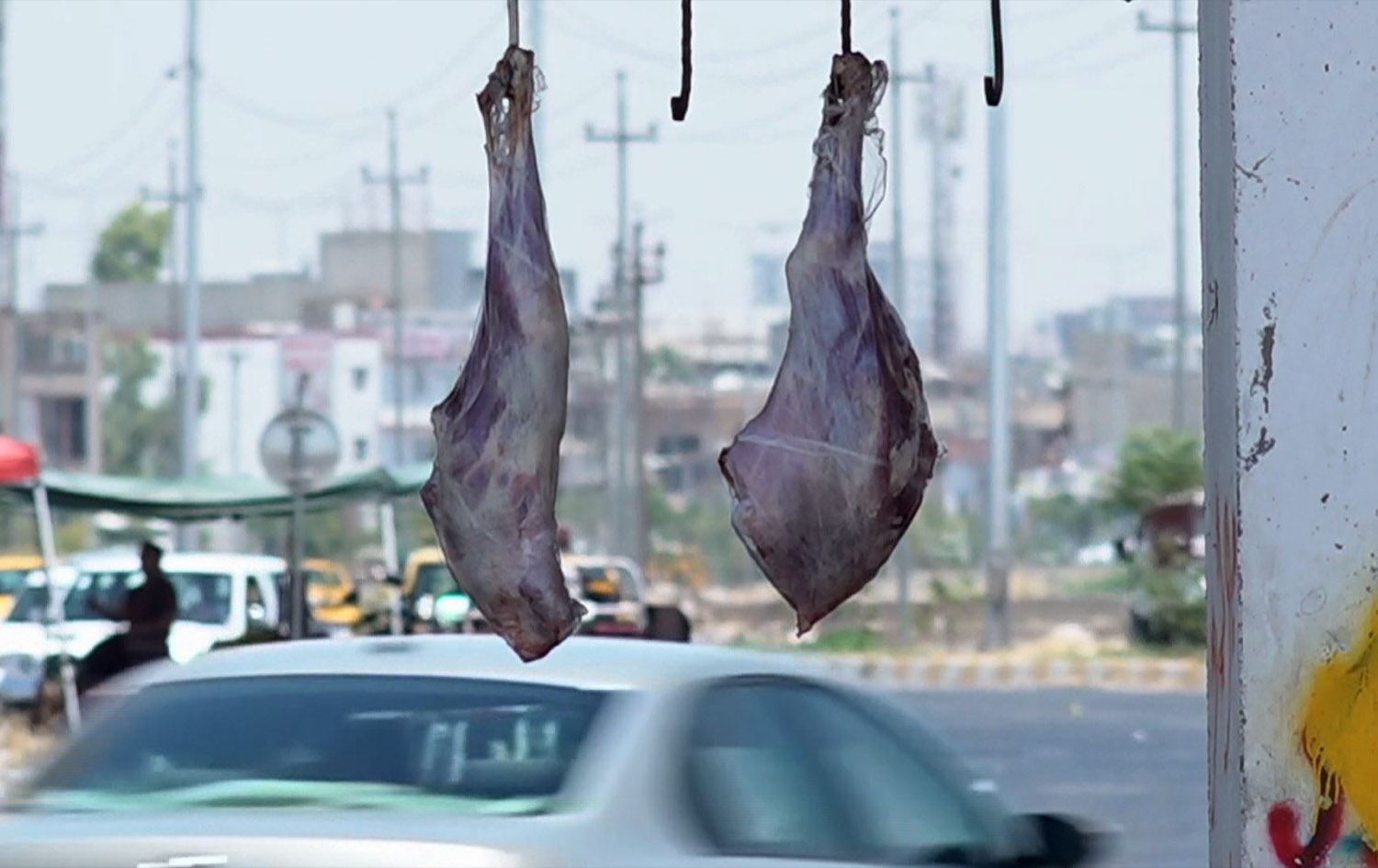 سەرەڕای بڵاوبوونەوەی تای خوێنبەربوون لەسەر شەقامەکانی کەرکووک کوشتارگەی کاتی دانراون و گۆشت دەفرۆشرێت