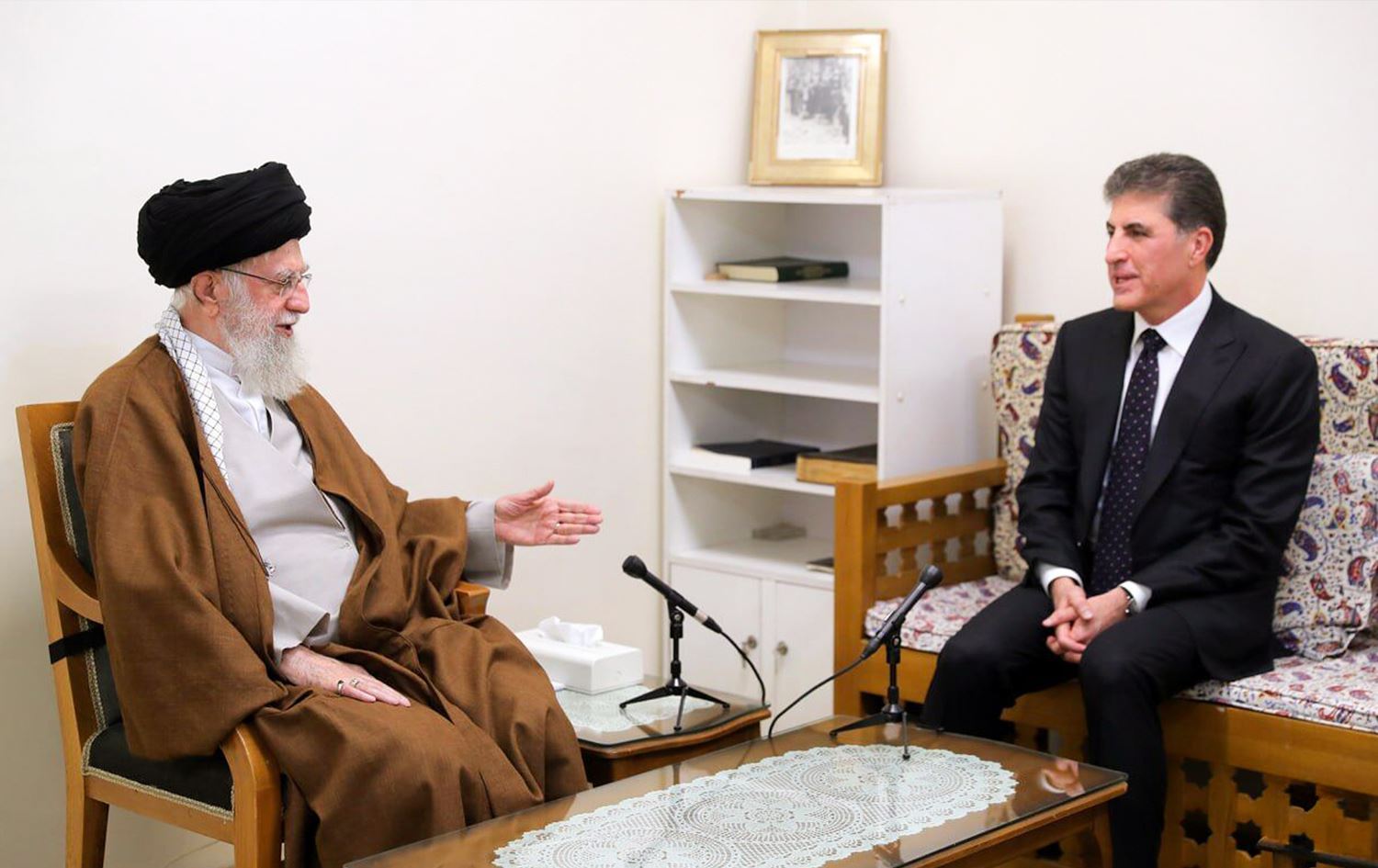 کۆبوونەوەی سەرۆکی هەرێمی کوردستان و رێبەری باڵای کۆماری ئیسلامیی ئێران لە 6-5-2024