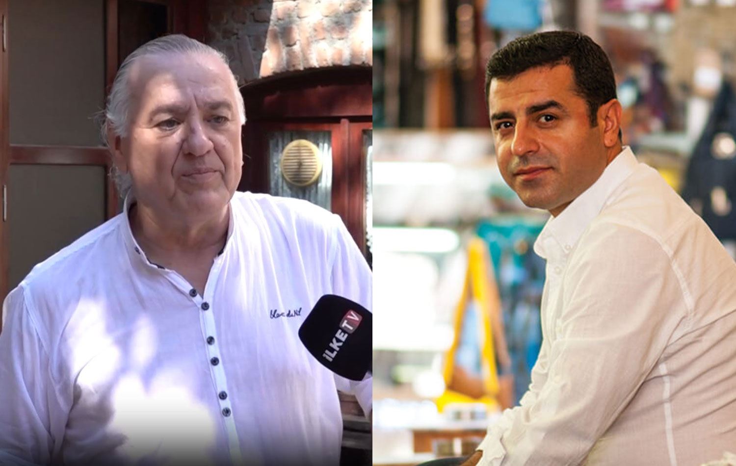 Yiğit Bener (solda) ve Selahattin Demirtaş