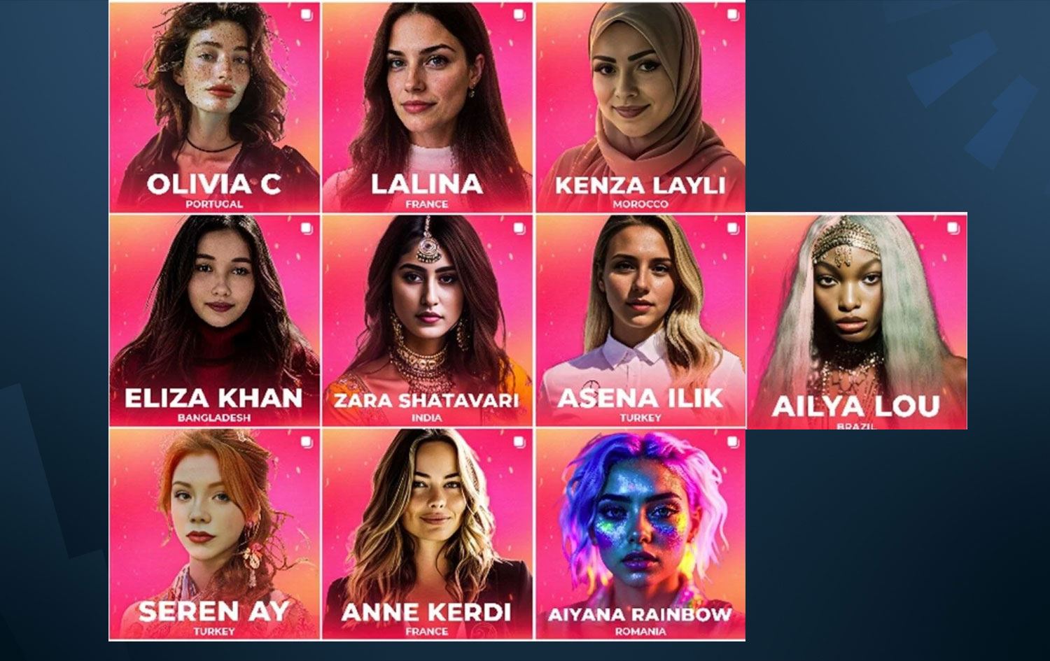 Foto: Miss AI finalistleri