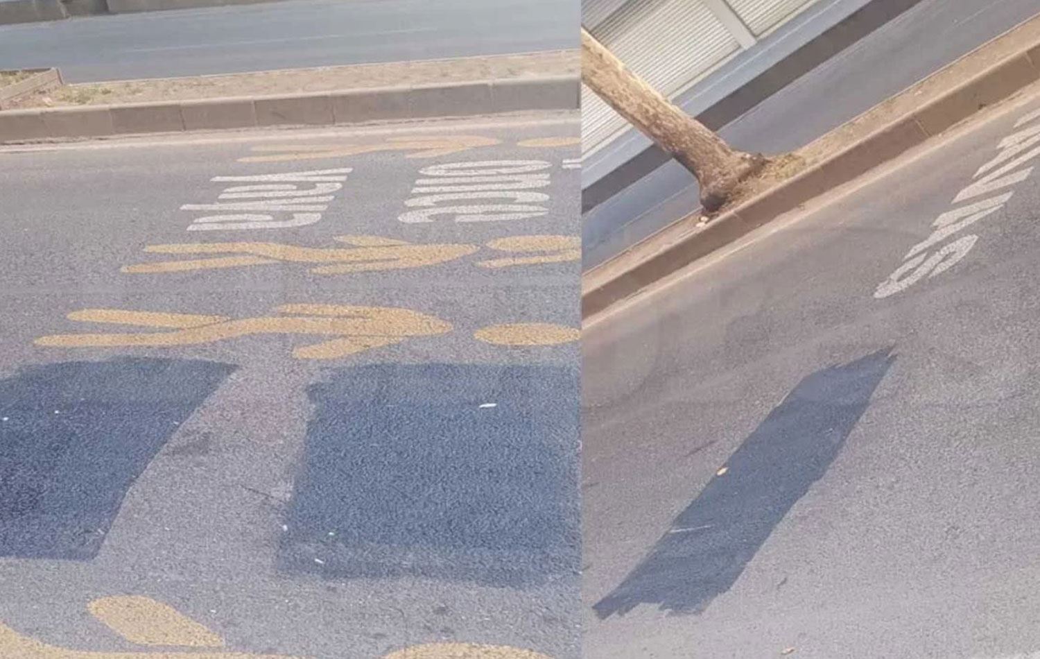 Kürtça yazıların üstü kapatıldı. / Foto: Sosyal medya 