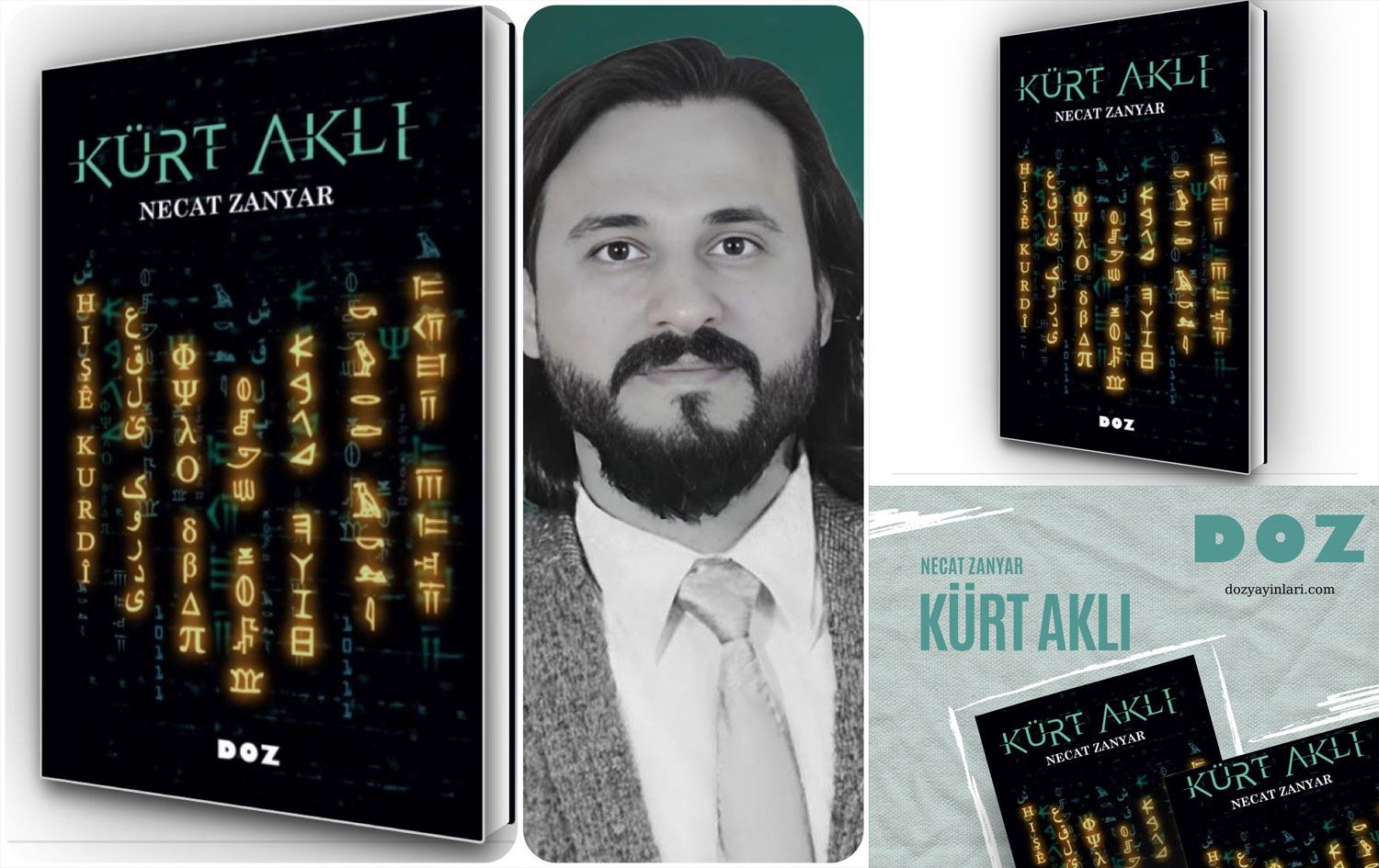 Bergê pirtûkê û Necat Zanyar / Wêne: Rûdaw Grafîk 