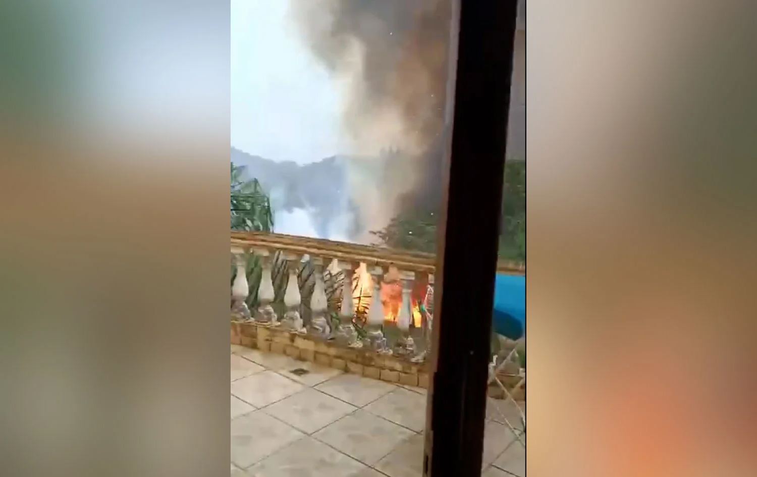 Li Brezîlyayê balafirek ket xwarê/Wêne: Torên Civakî