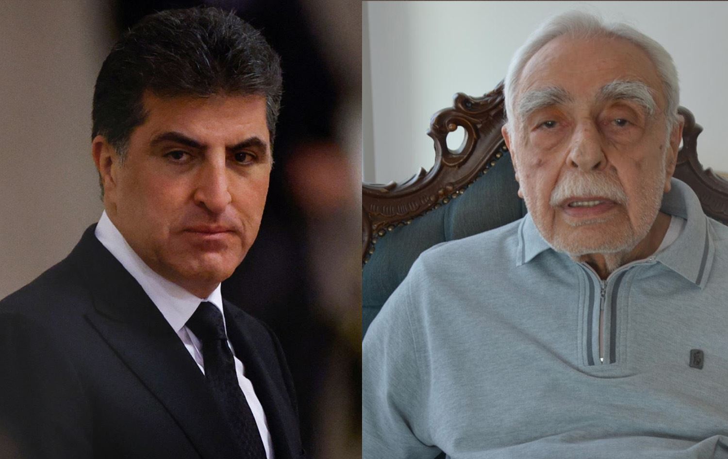 Nêçîrvan Barzanî û Tarik Ziya Ekîncî / Wêne: Rûdaw Grafîk