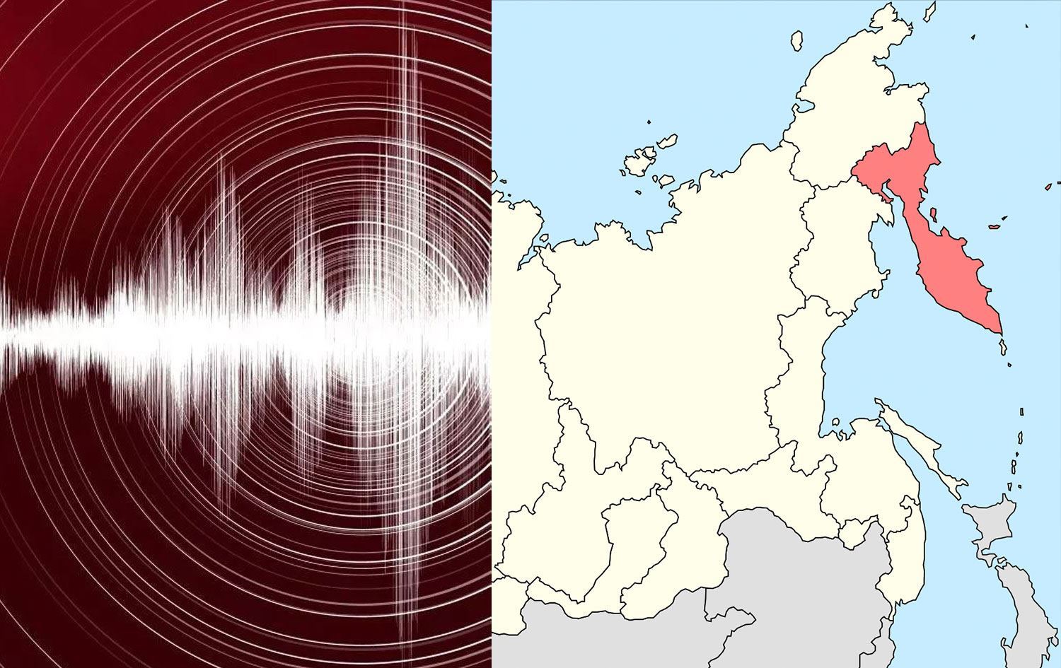 Li Rûsyayê erdhej çêbû / Wêne: Rûdaw Grafîk 