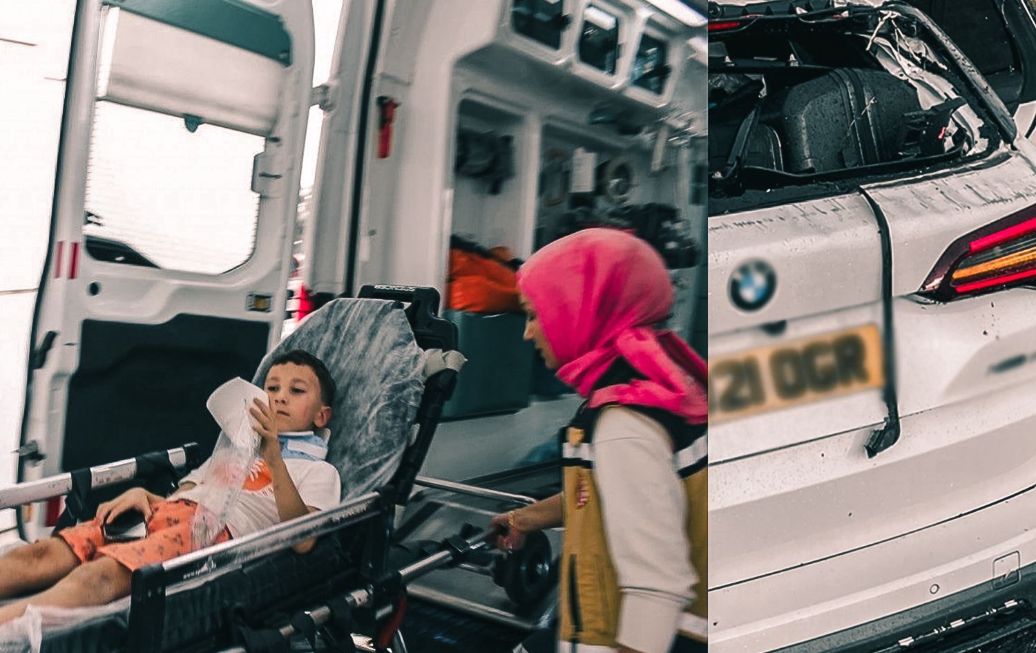 Kaza sonrası görüntü. 