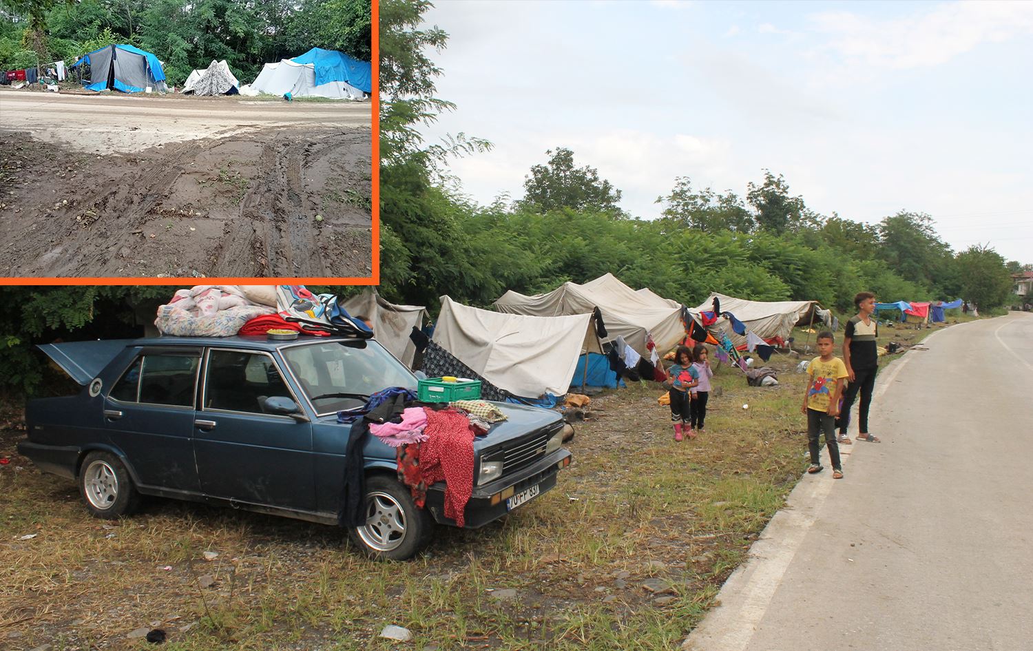 Konên karkerên demsalî yên ku di bin avê de man/Wêne: AA