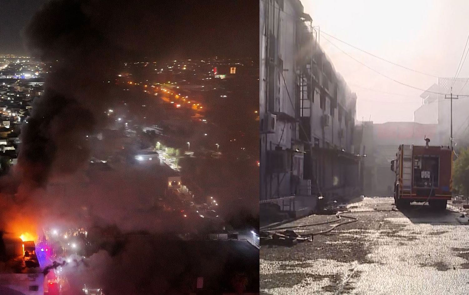 Erbil 60 metrede yangın Foto: Rûdaw