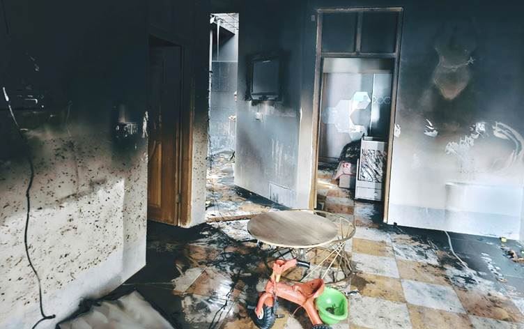 Dîmenê piştî şewata malê\ Wêne: Rûdaw