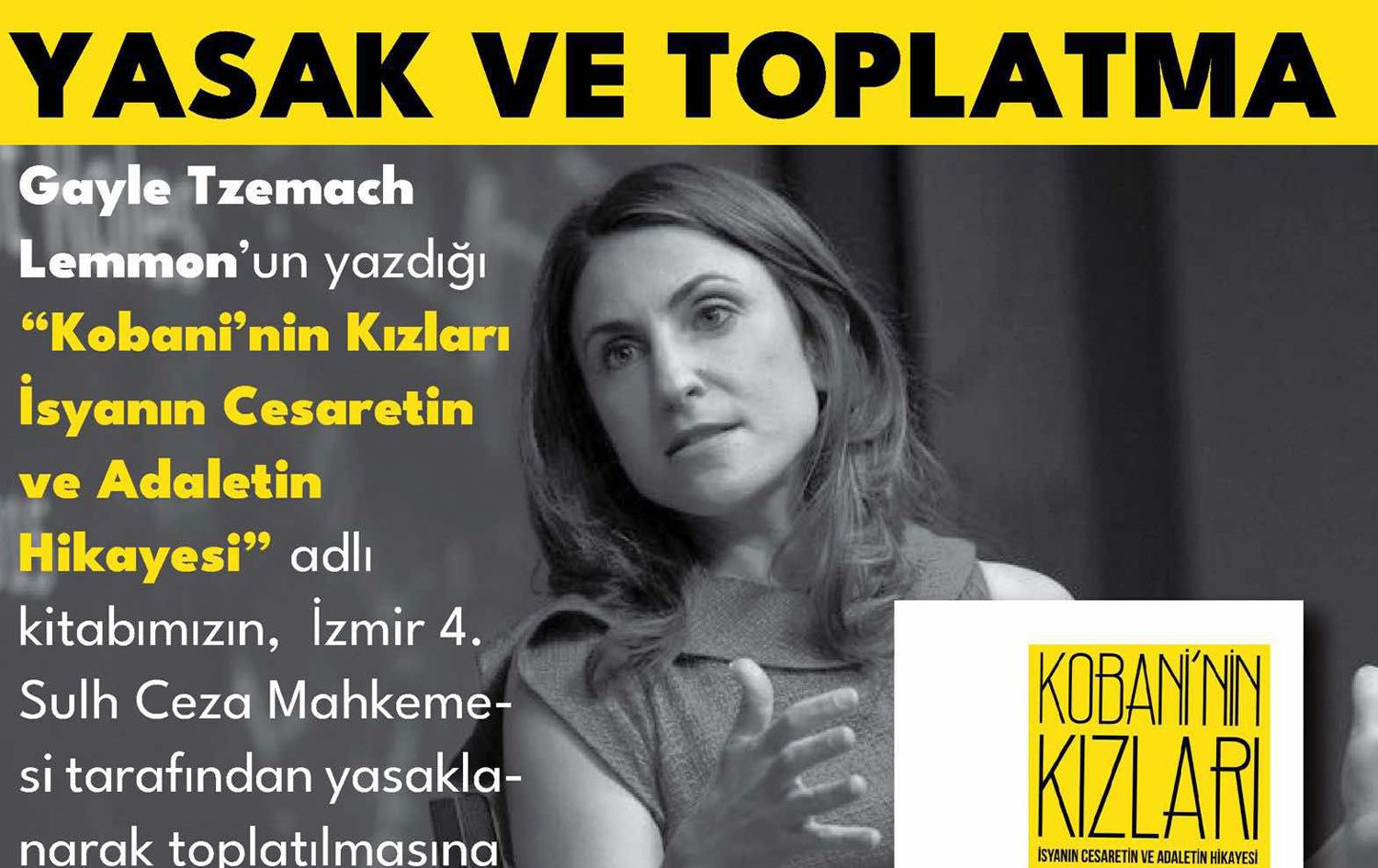 nivîskar Gayle Tzemach Lemmoneyê û berga pirtûkê\ Wêne: Avesta