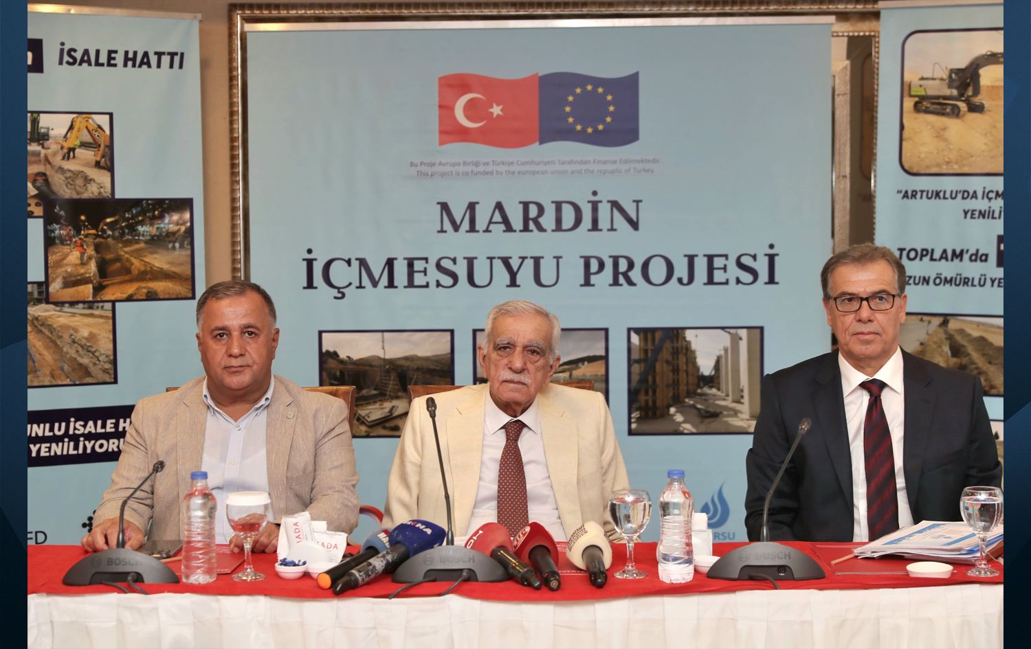 Civîna çapemeniyê ya Projeya Ava Vexwarinê ya Mêrdînê/Wêne: Şaredariya Bajarê Mezin a Mêrdînê