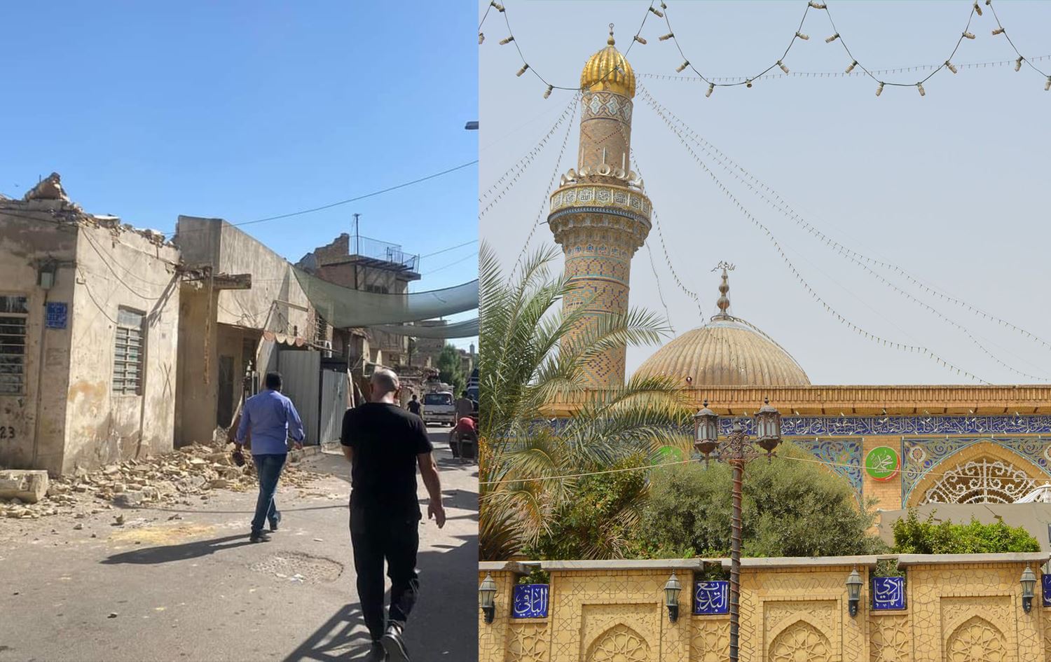 بدء حملة توسعة جامع أبي حنيفة في بغداد وساكنو الدور المهدمة يطلبون حلاً بديلاً