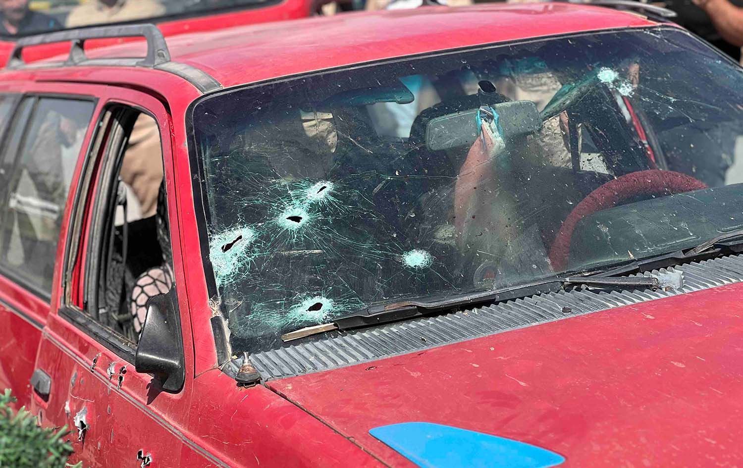 Öldürülen polis memurunun arabası / Foto: Rûdaw