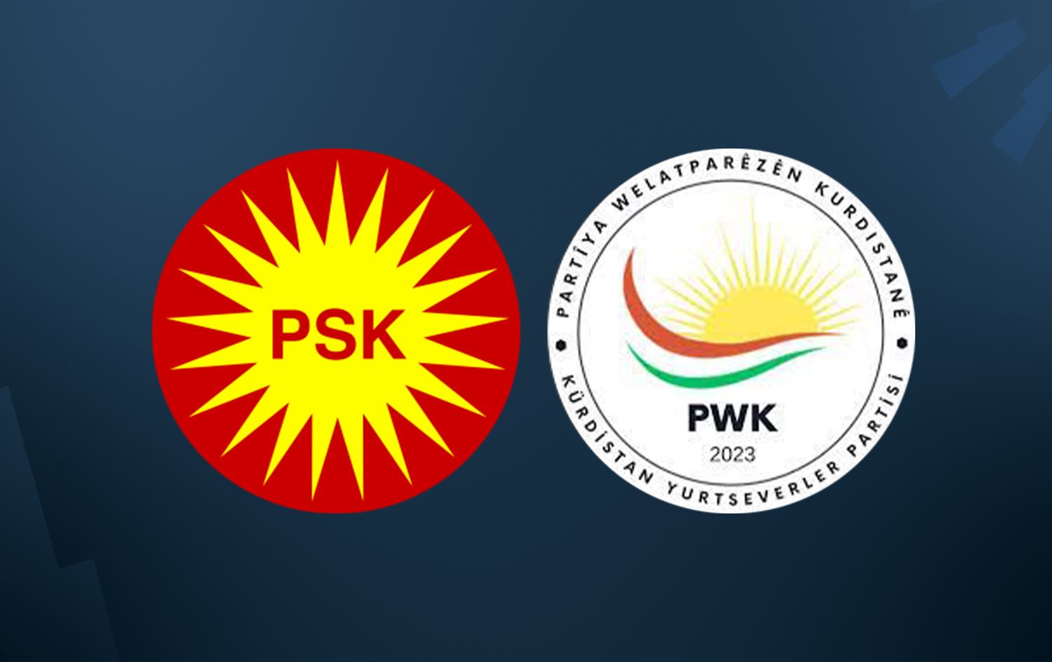 Logoyên PSK û PWKyê\ Wêne Rûdaw Grafîk