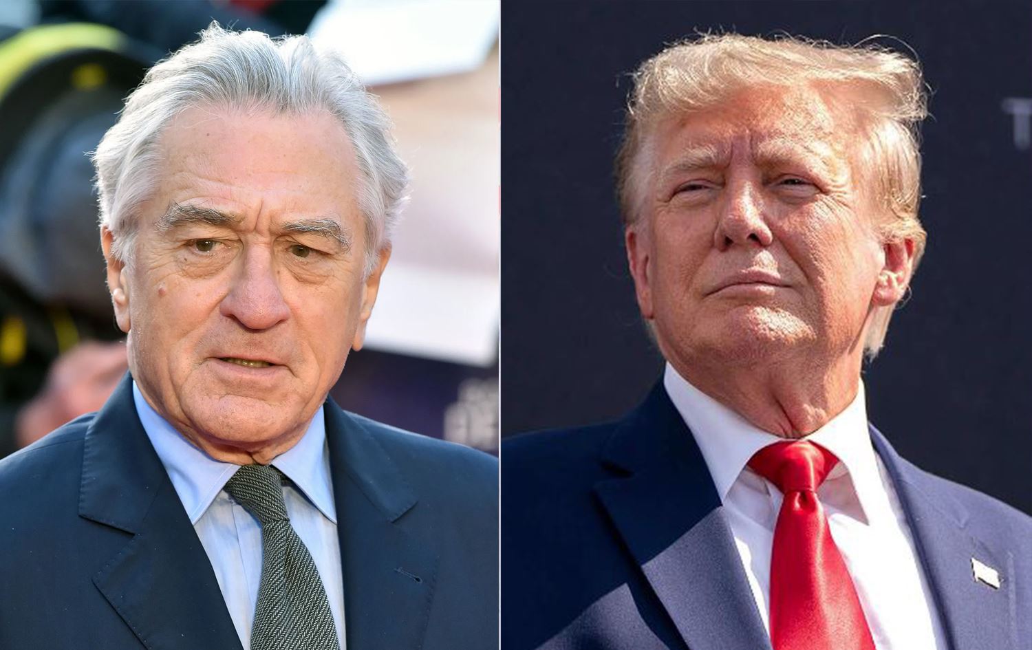 دۆناڵد ترەمپ، بەربژێری کۆمارییەکان بۆ سەرۆکایەتی ئەمریکا و رۆبێرت دی نیرۆ، ئەکتەری ئەمریکی