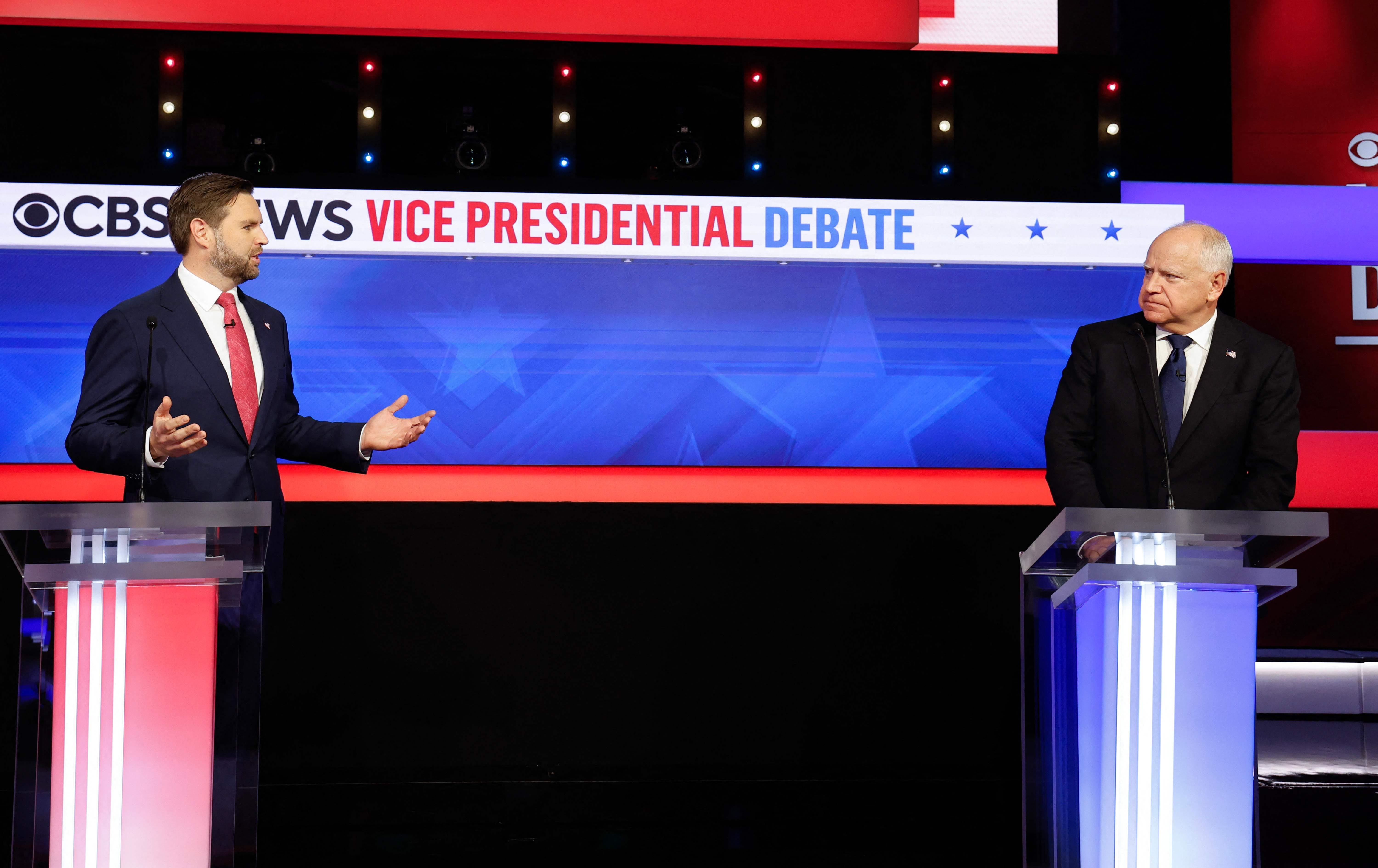 JD Vance û Tim Walz Wêne: AFP