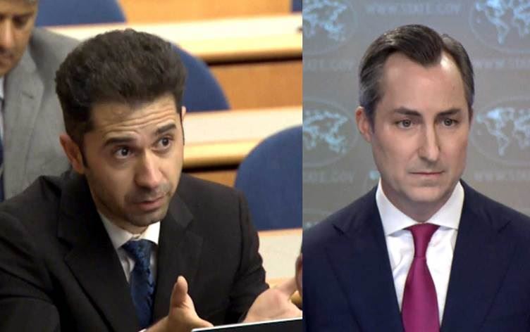 ABD Dışişleri Bakanlığı Sözcüsü Matthew Miller ve Rûdaw’ın Washington temsilcisi Diyar Kurde