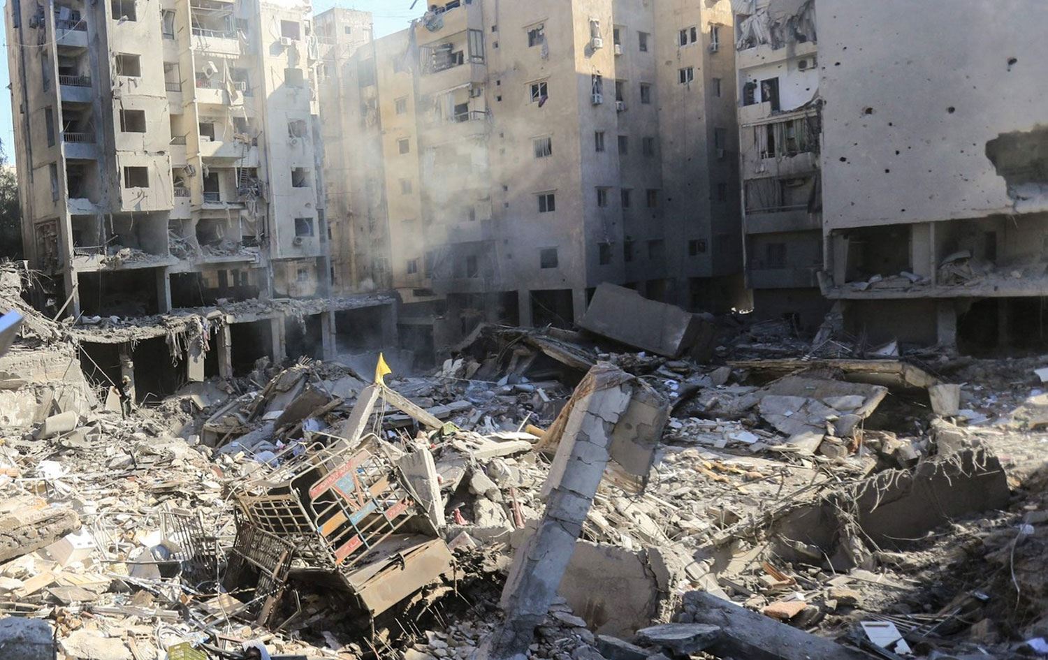 Cihê ku Nasralah lê hat kuştin / Wêne: AFP