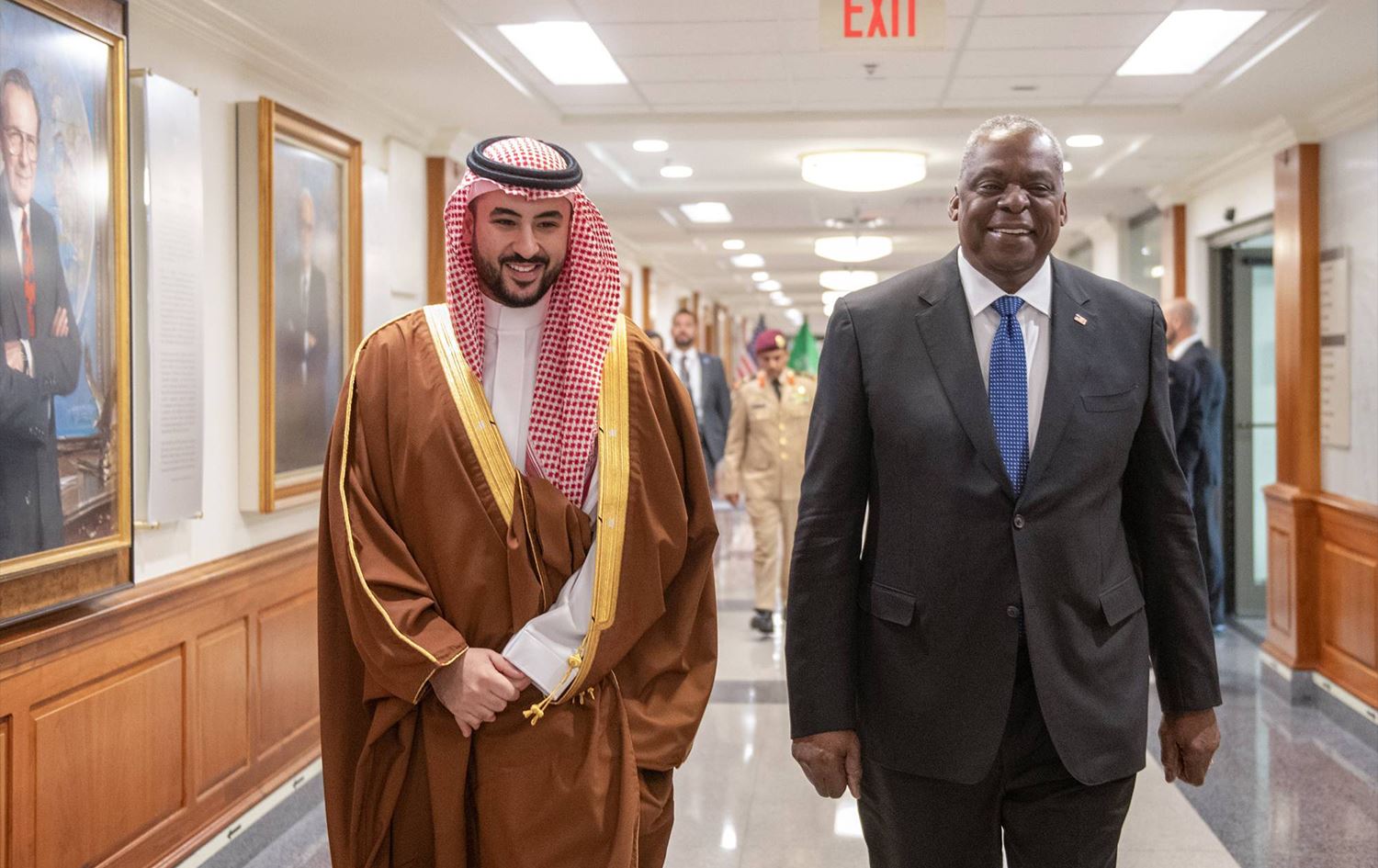 Foto: ABD Savunma Bakanı Lloyd Austin, Suudi Arabistan Savunma Bakanı Halid bin Selman Washington'da kabul etmişti 