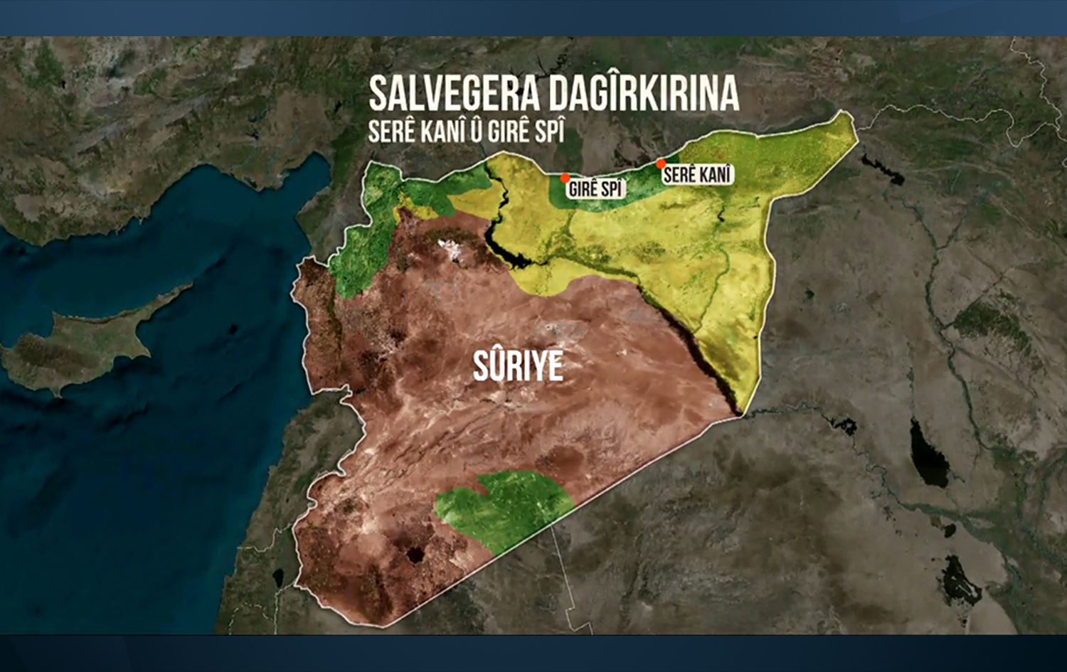 Nexşeya Girê Spî û Serê Kaniyê / Wêne: Rûdaw Grafîk