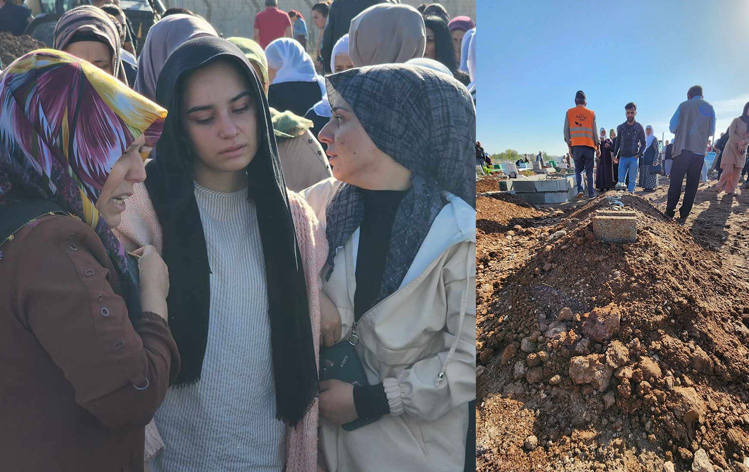 Cenazeyê Rojîn Kabaîşê li Amedê hat definkirin / Wêne: Rûdaw / Abdulselam Akinci