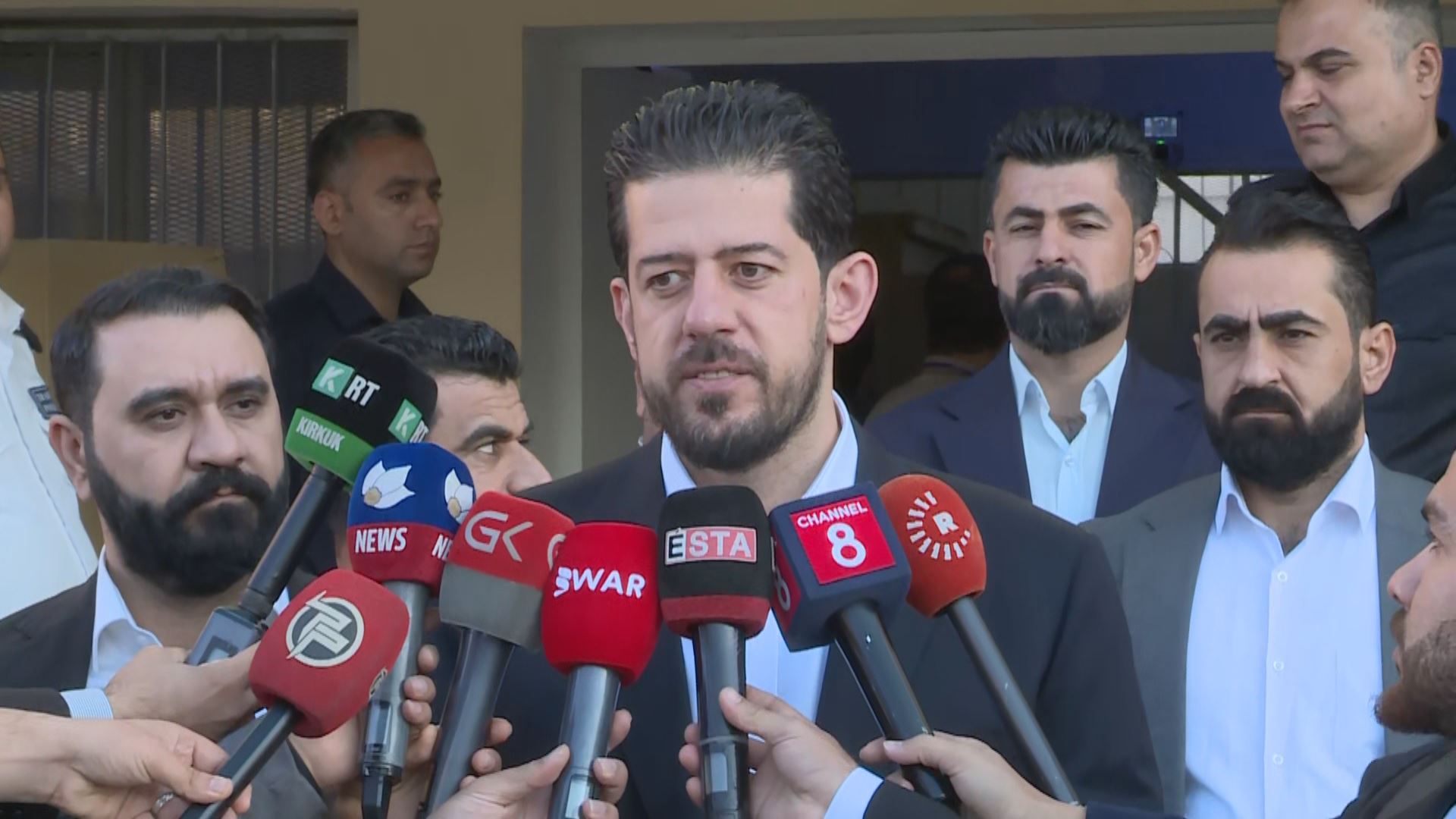 شاڵاو کۆسرەت رەسووڵ لە کاتی قسەکردن بۆ راگەیاندنەکان دوای دەنگدانی. وێنە: رووداو