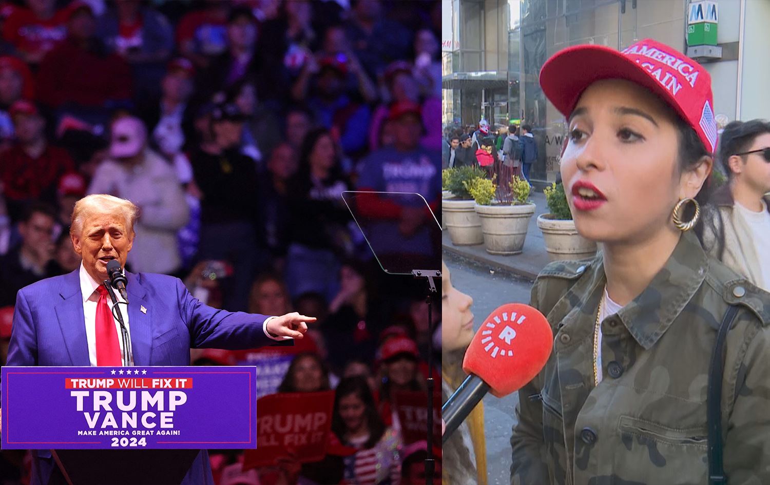 Trump li New Yorkê mîtîngek li dar xist / Wêne: Rûdaw û AFP