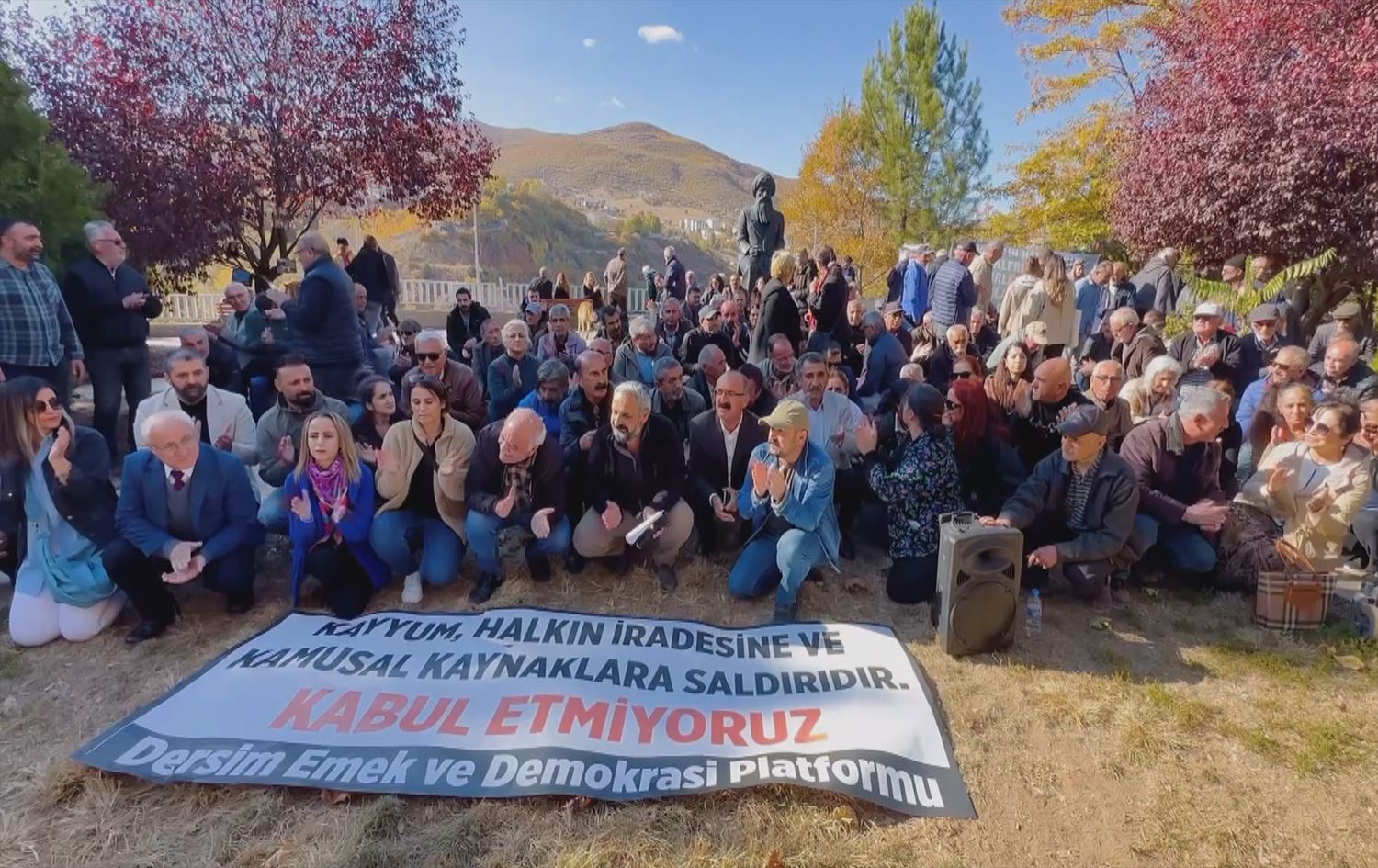 Li Dêrsimê qeyûm hatin protestokirin: ‘Ev derbe ye’
