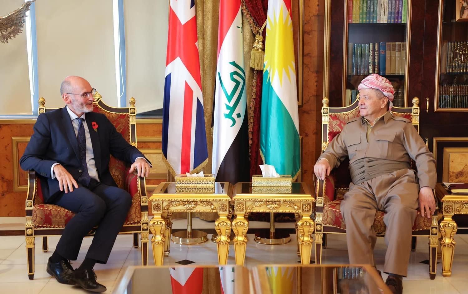  İngiltere'nin Irak Büyükelçisi Stephen Hitchin ve Başkan Barzani