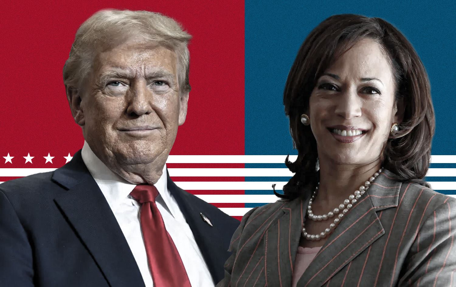کامالا هاریس و دۆناڵد ترەمپ