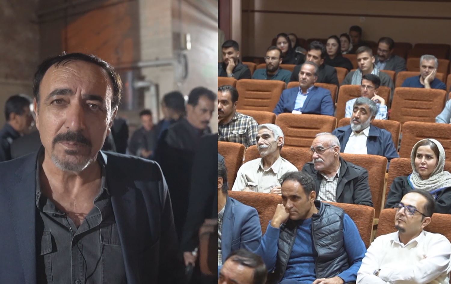 Eta Nehayî û salona panelê \ Wêne: Rûdaw Grafîk