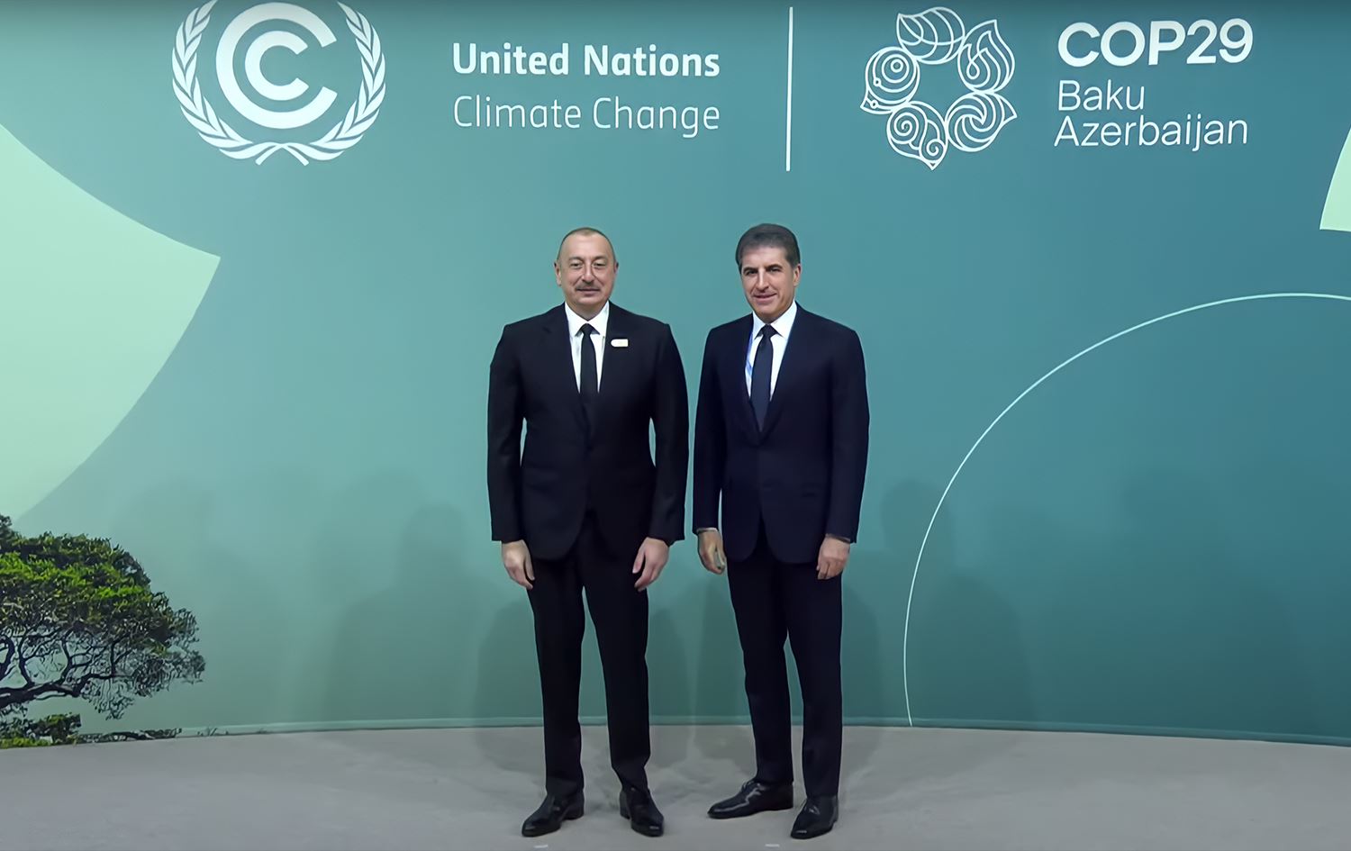 Nêçîrvan Barzanî û Îlham Aliyev / Wêne: Rûdaw Grafîk