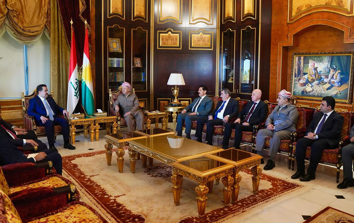 Serok Barzanî, Serokwezîrê Îraqê qebûl kir/Wêne: Rûdaw Grafîk