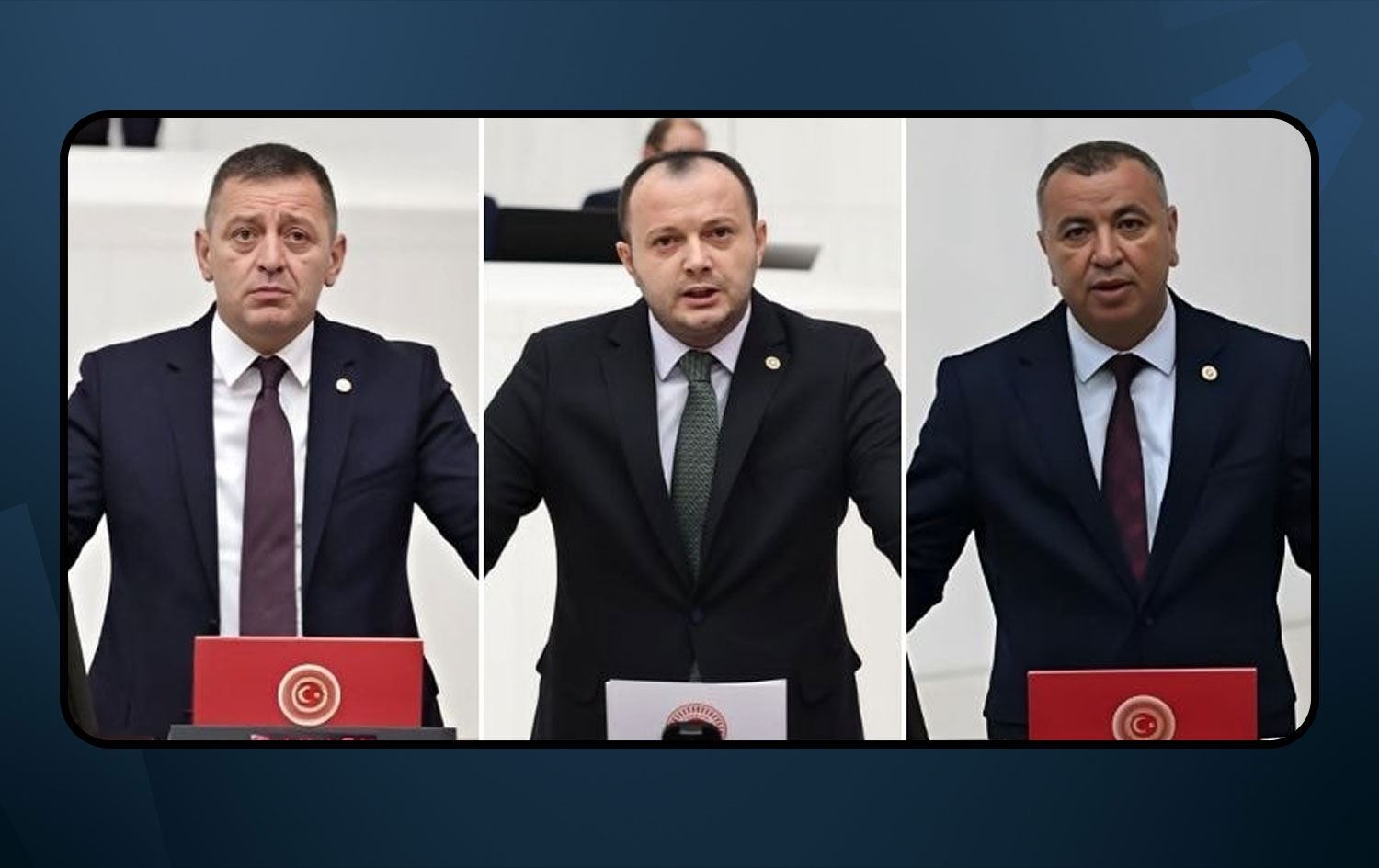 Hasan Basrî Sonmez, Îsmaîl Akgul û Mustafa Demîr/Wêne: Rûdaw Grafîk